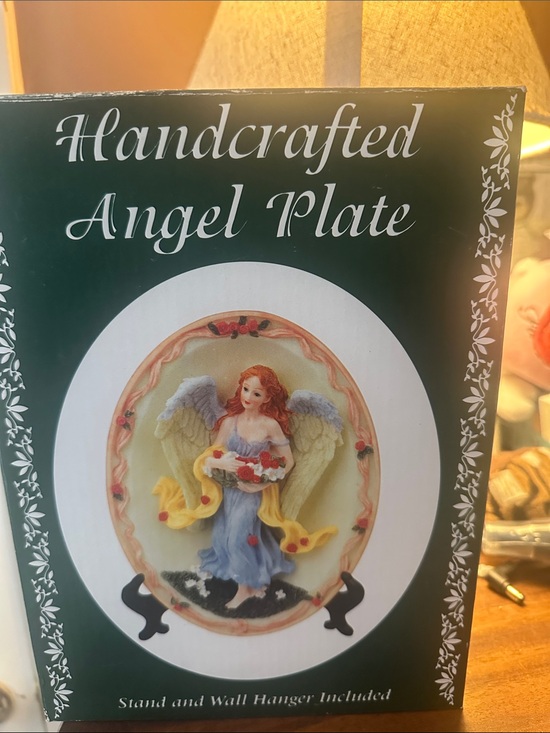 Other - Handcrafted Angel  7 inch Plate with Red-Haired Angel doesn’t come with stand